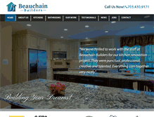 Tablet Screenshot of beauchainbuilders.com